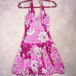 Pink halter styled dress